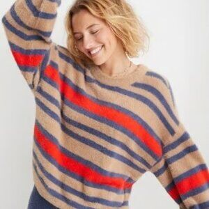 Aerie Flurry Fuzzy Crewneck Oversized Sweater - New